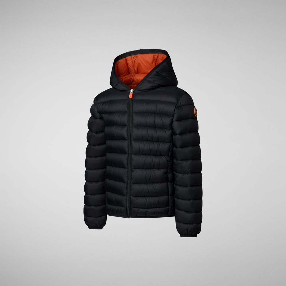 Save the duck PIUMINO ANIMAL FREE BAMBINO DONY NERO E GIALLO Italy
