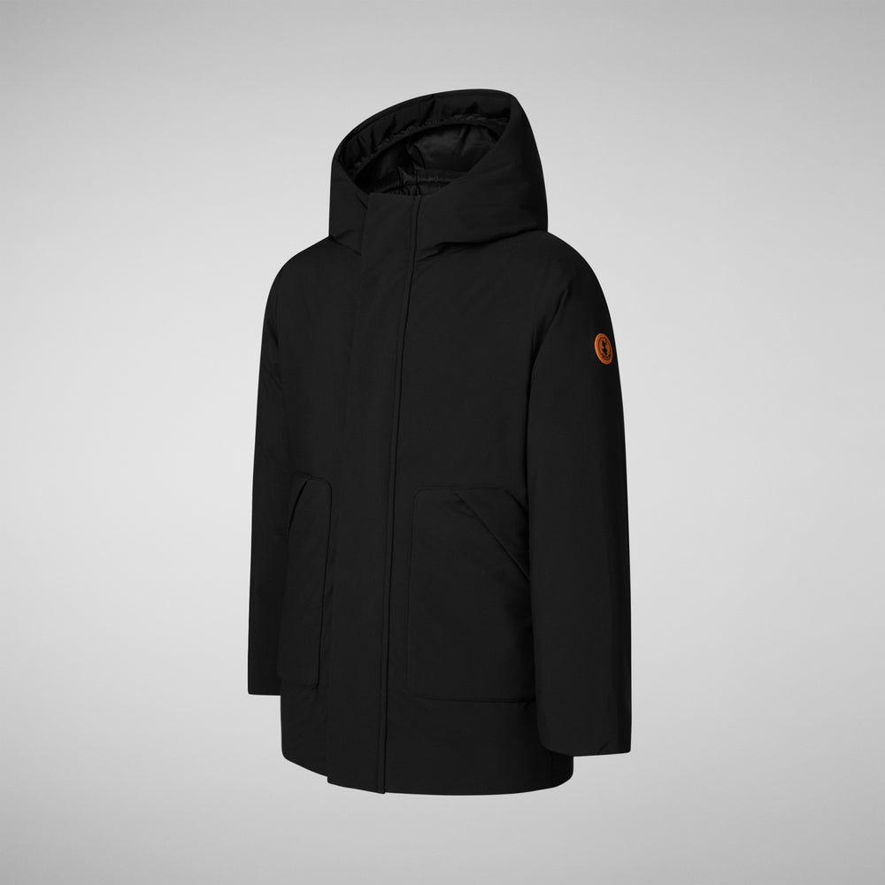 Save the duck PARKA CON CAPPUCCIO BAMBINO ALBI NERO 2025