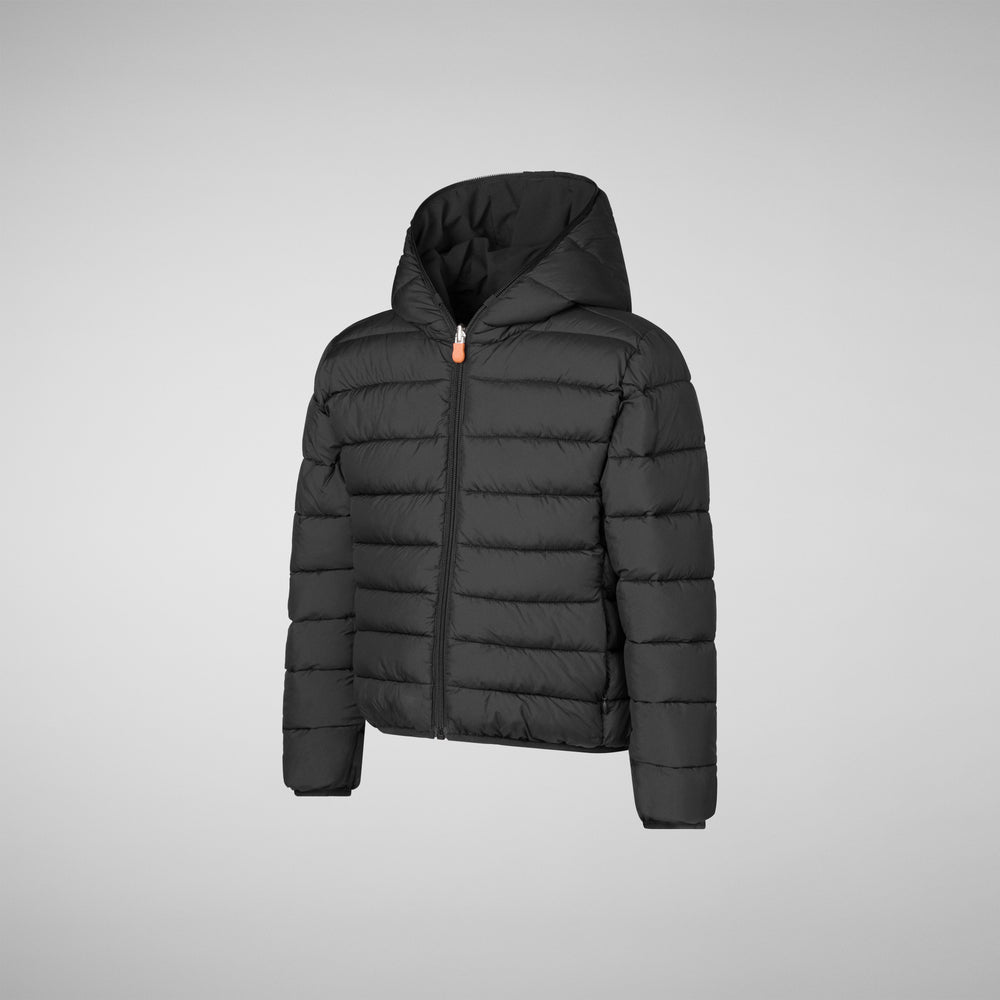 Save the duck GIACCA CON CAPPUCCIO BAMBINO OLIVER BLU NERO Vendita