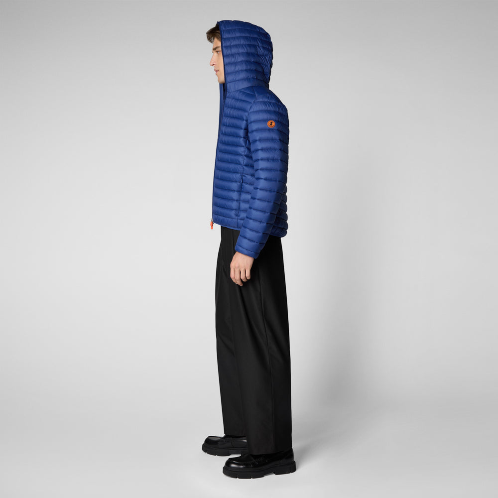 Save the duck Piumino animal free con cappuccio uomo Donald blu elettrico Acquista Ora
