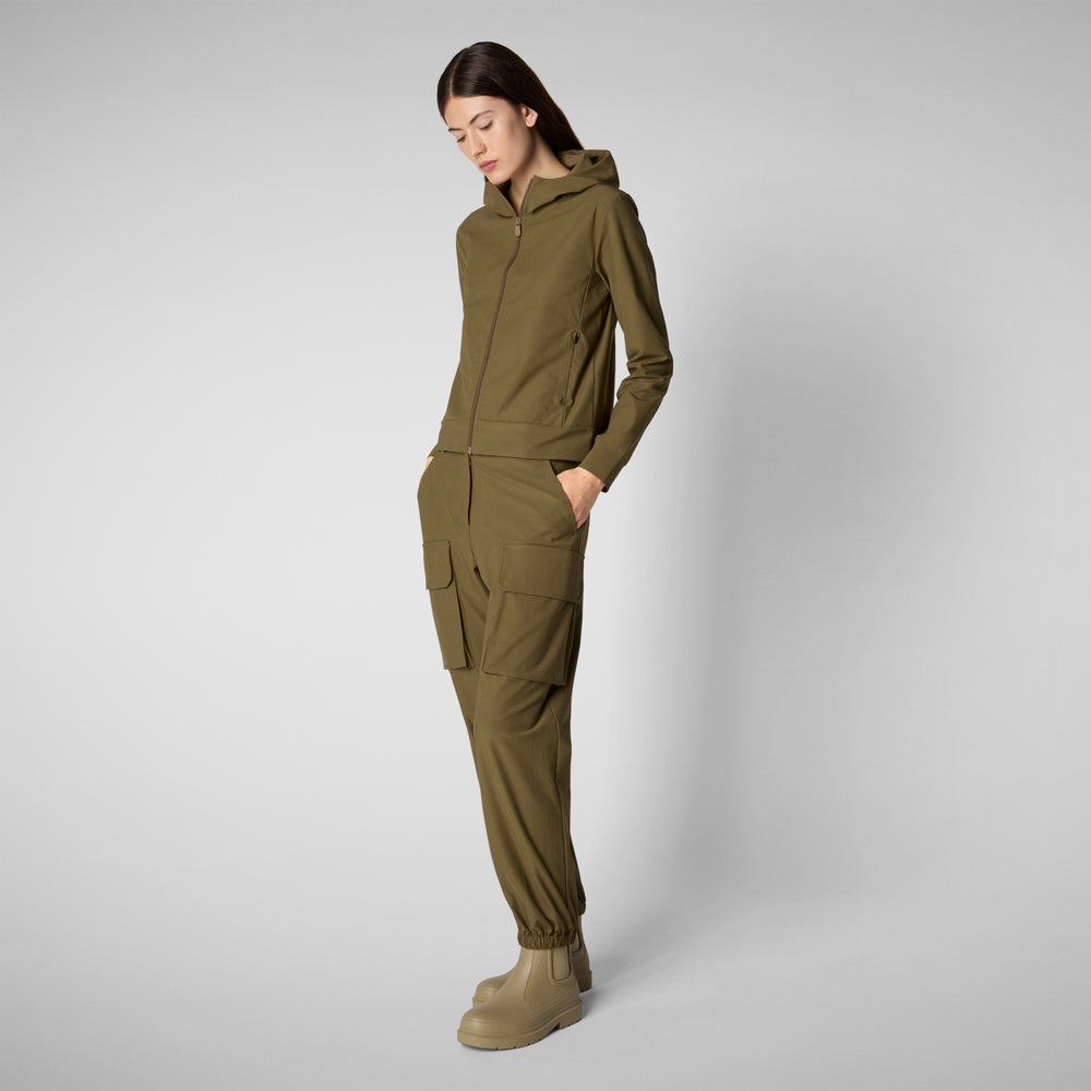 Save the duck PANTALONI CARGO DONNA GOSY VERDE MUSCHIO Vendita Calda