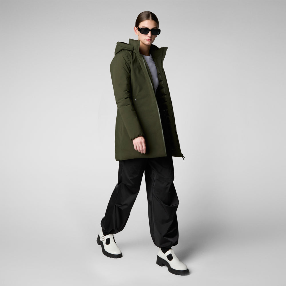 Save the duck PARKA DONNA CON CAPPUCCIO RACHEL VERDE TERRA I Più Venduti
