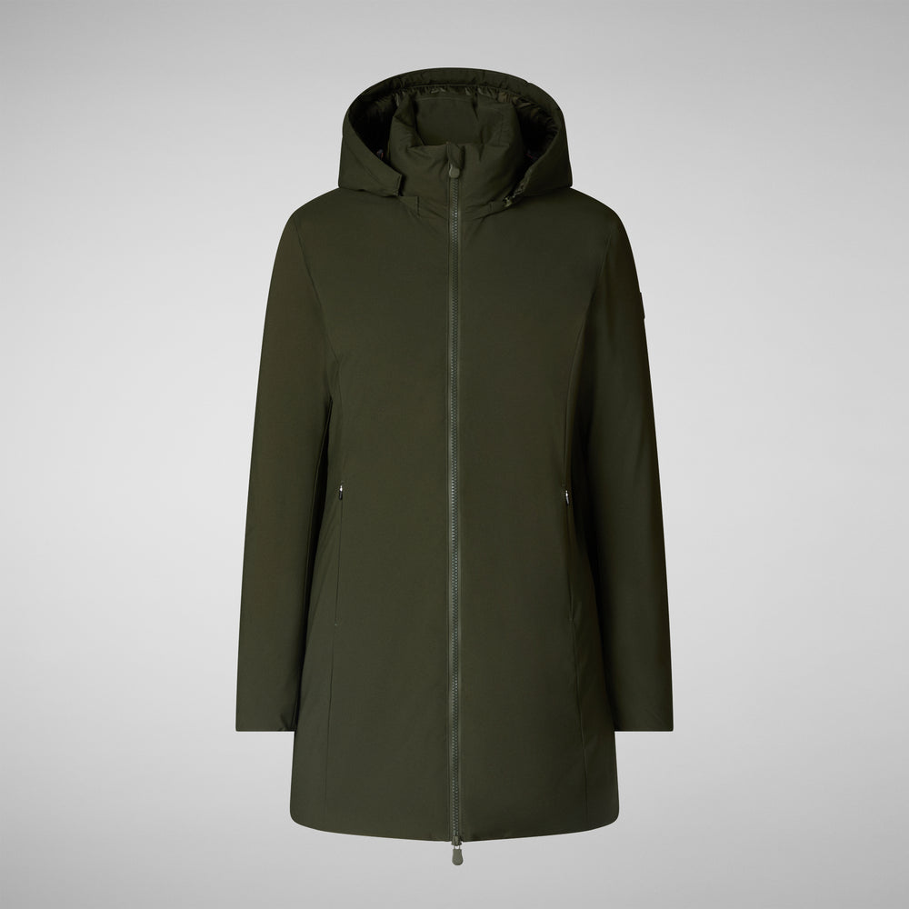 Save the duck PARKA DONNA CON CAPPUCCIO RACHEL VERDE TERRA I Più Venduti