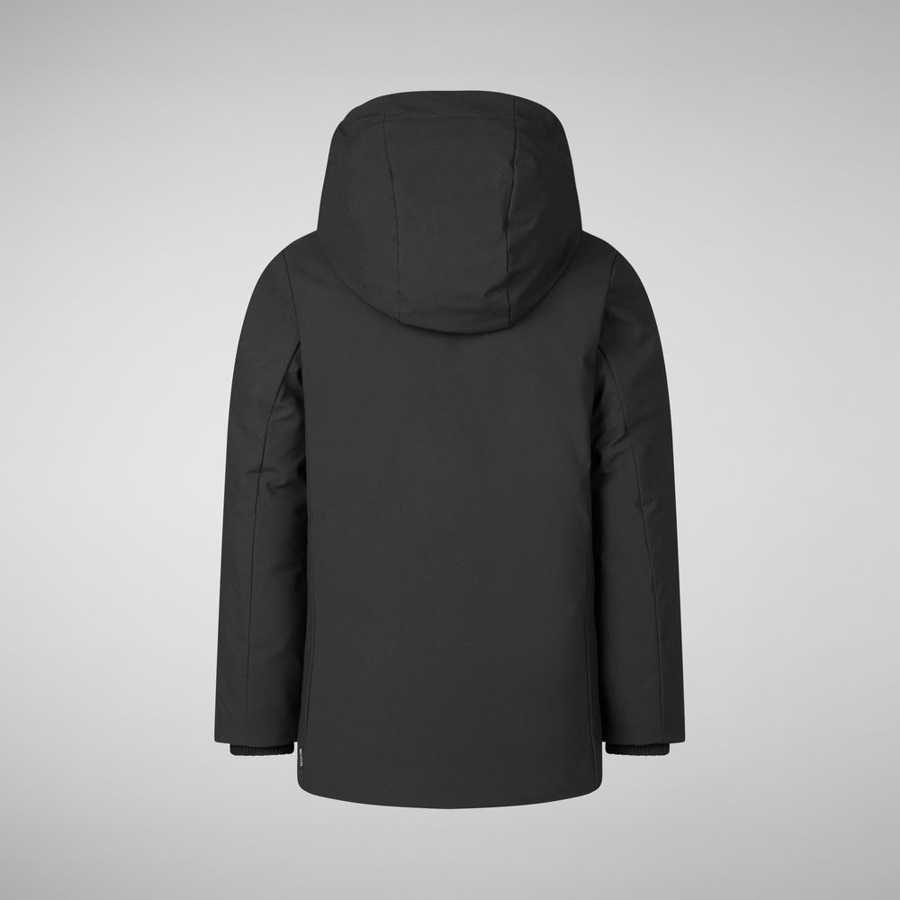 Save the duck PARKA CON CAPPUCCIO THEO NERO Nuova