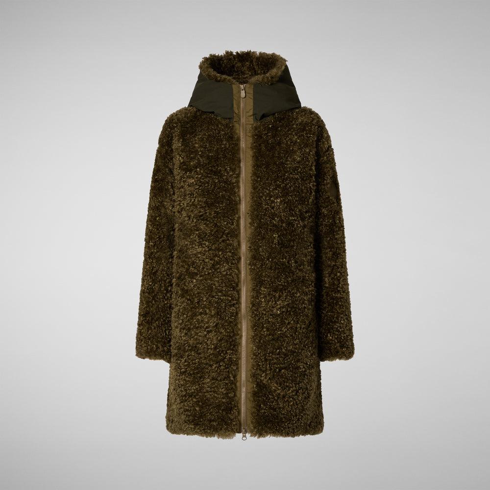 Save the duck GIACCA CON CAPPUCCIO DONNA ANGELICA BARINK GREEN Vendita