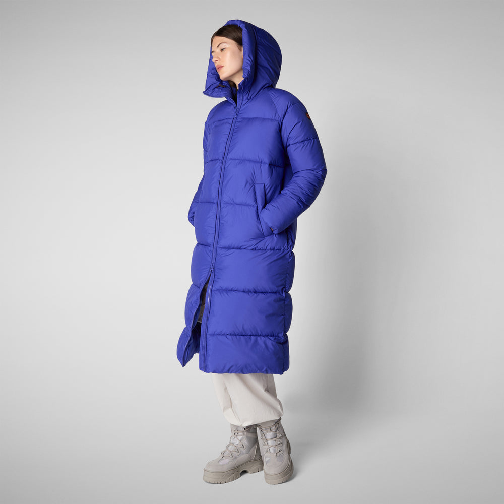 Save the duck PIUMINO ANIMAL FREE CON CAPPUCCIO DONNA JANIS BLU GENZIANA Promozione Limitata