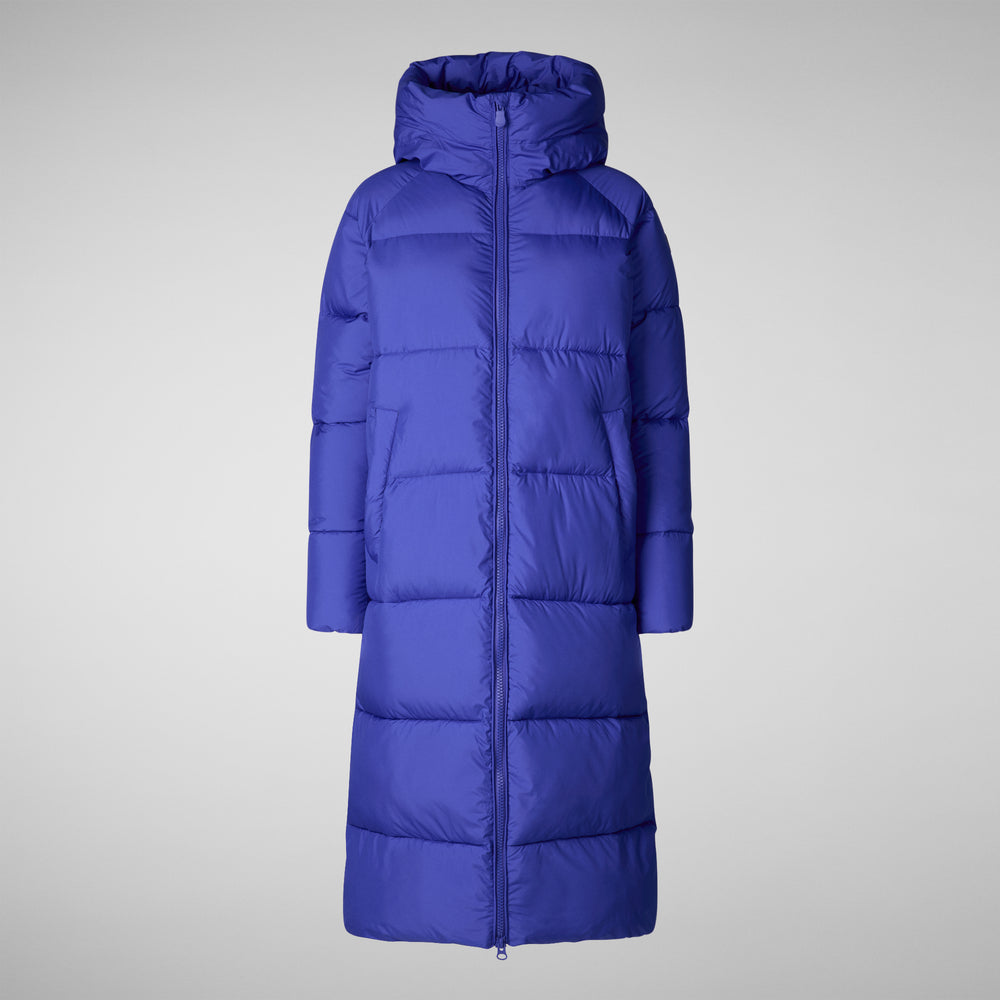 Save the duck PIUMINO ANIMAL FREE CON CAPPUCCIO DONNA JANIS BLU GENZIANA Promozione Limitata