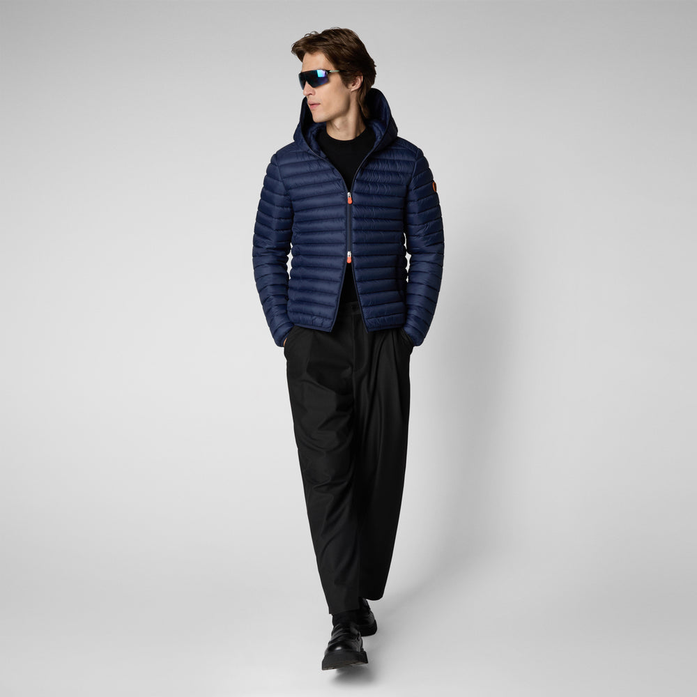Save the duck Piumino animal free con cappuccio uomo Donald blu navy Shopping Online