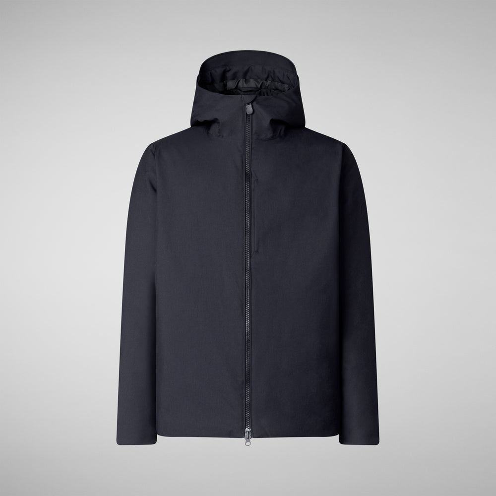 Save the duck PIUMINO ANIMAL FREE CON CAPPUCCIO UOMO BARNABY BLU NERO Convenienza