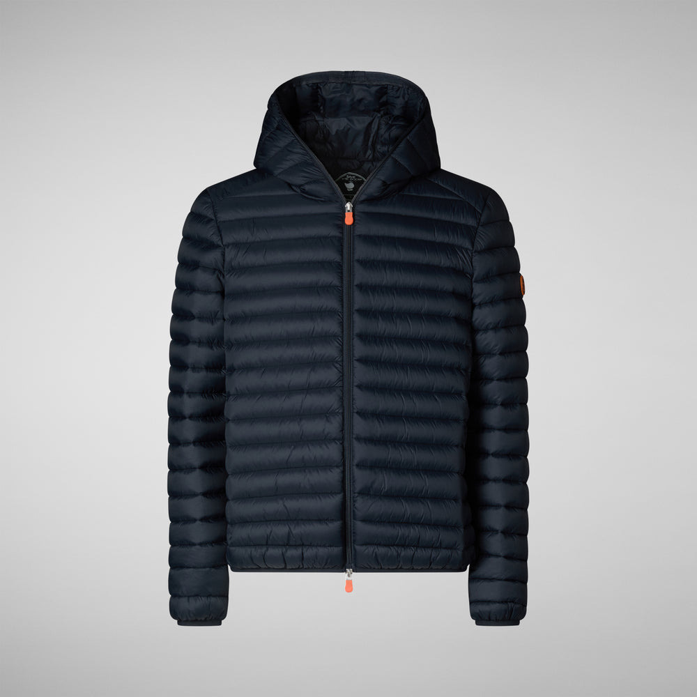 Save the duck PIUMINO ANIMAL FREE CON CAPPUCCIO UOMO DONALD BLU NERO Economico