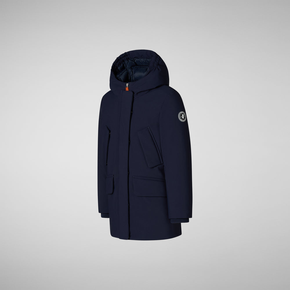 Save the duck PARKA CON CAPPUCCIO BAMBINA ALLY BLU NAVY Saldi