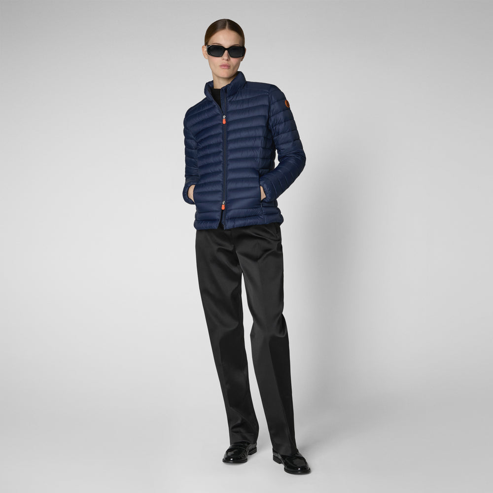 Save the duck Piumino animal free donna Carly blu navy Italy