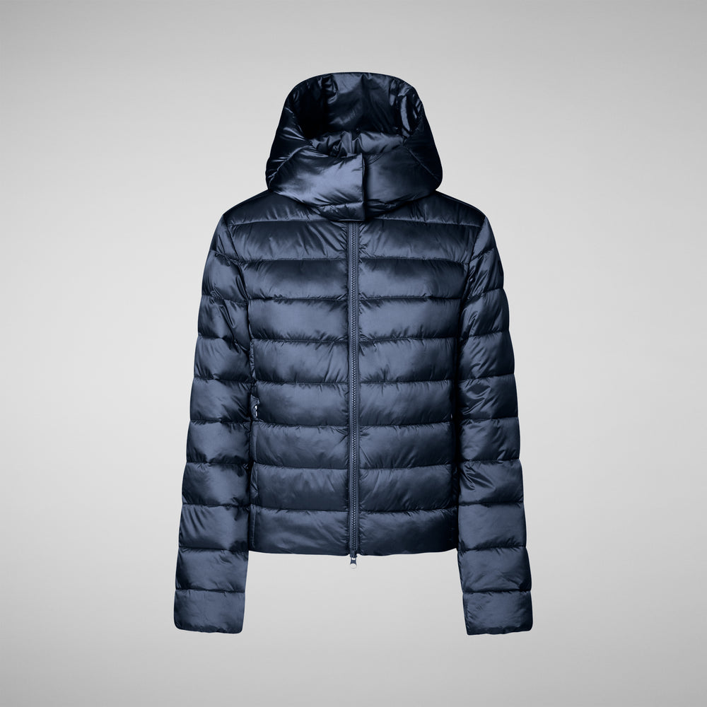 Save the duck PIUMINO ANIMAL FREE CON CAPPUCCIO DONNA LIANA BLU NOTTE Italia