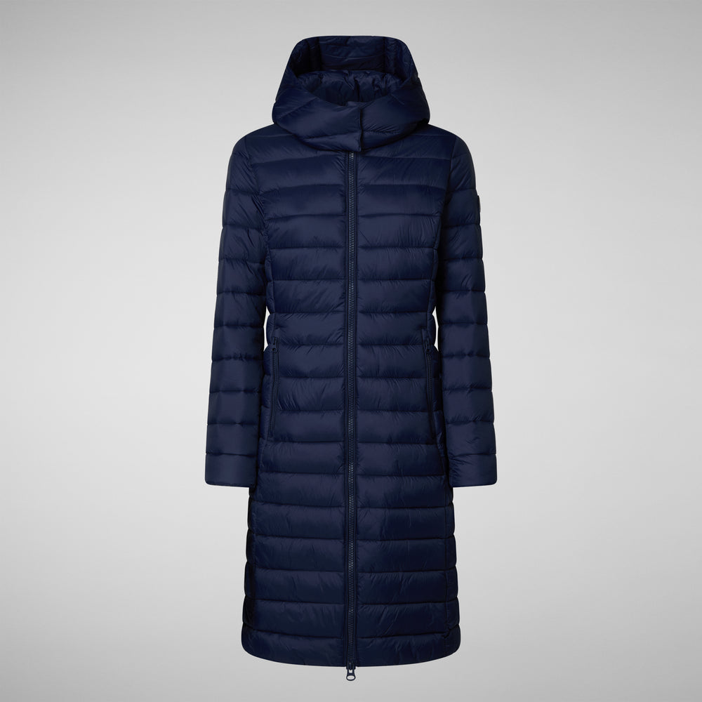 Save the duck PIUMINO ANIMAL FREE CON CAPPUCCIO DONNA EILEEN BLU NAVY Nuovo