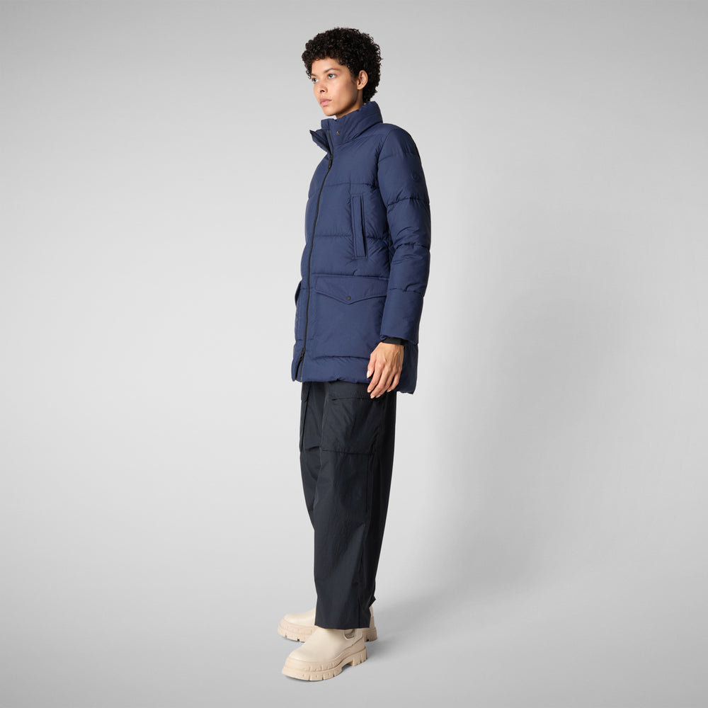 Save the duck PIUMINO ANIMAL FREE CON CAPPUCCIO DONNA FARRAH BLU NAVY Qualità