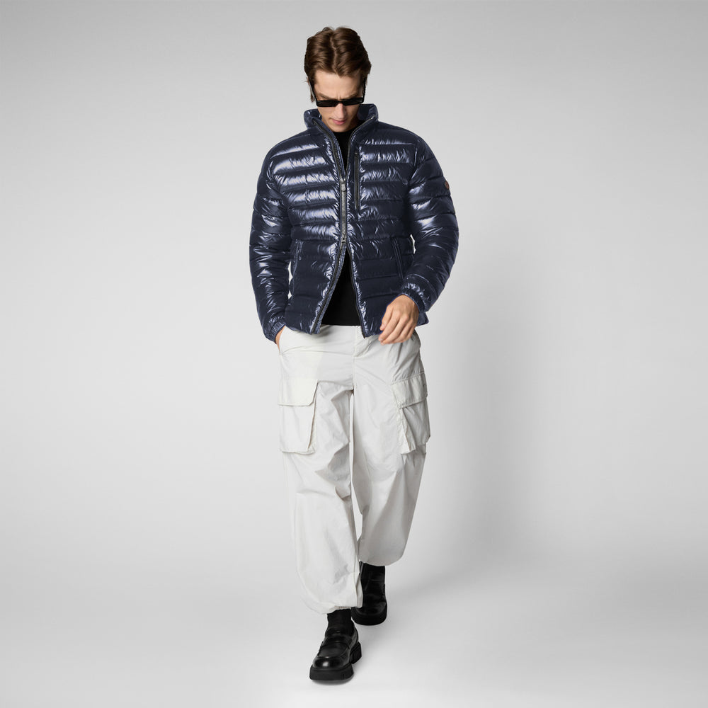 Save the duck GIACCA UOMO HOLDEN IN BLU NERO Spedizione Gratuita