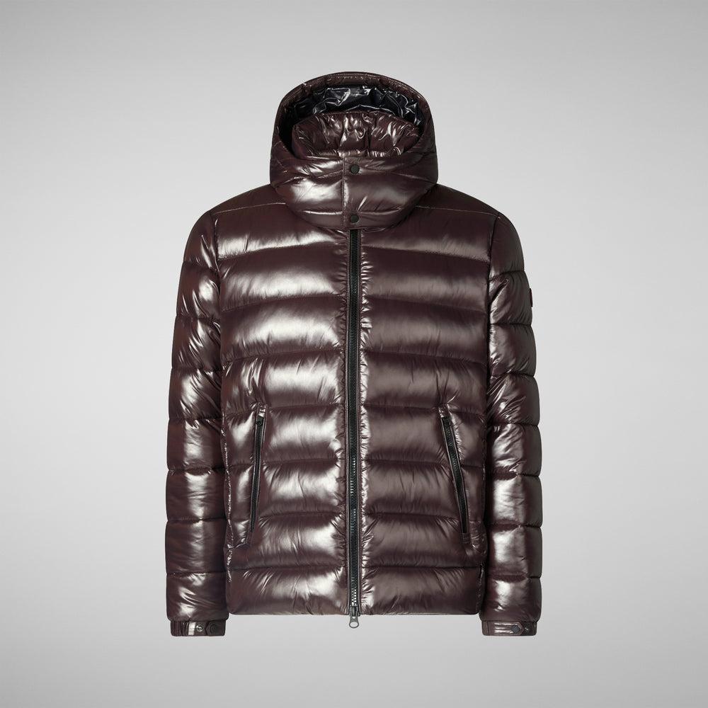 Save the duck PIUMINO ANIMAL FREE CON CAPPUCCIO UOMO FLORIAN MARRONE NERO Affare Del Giorno