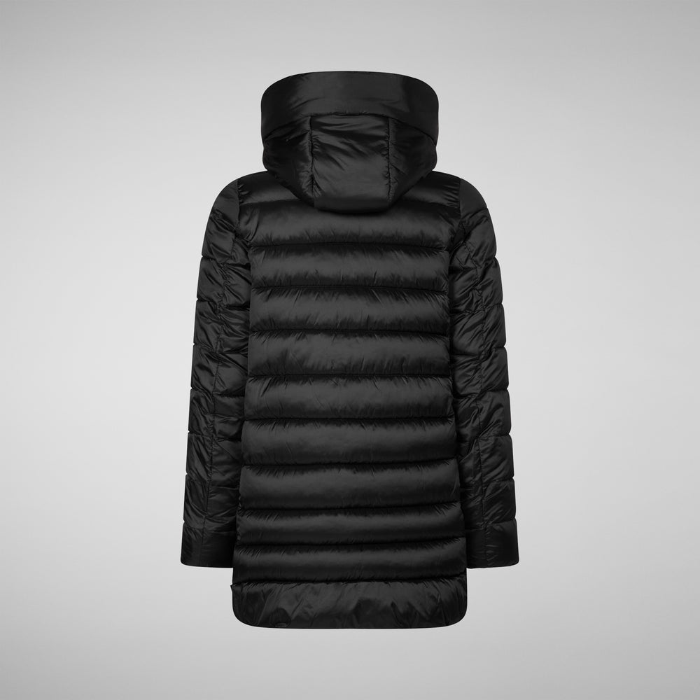 Save the duck PIUMINO ANIMAL FREE CON CAPPUCCIO BAMBINA ORIANA NERO Prezzo Ridotto