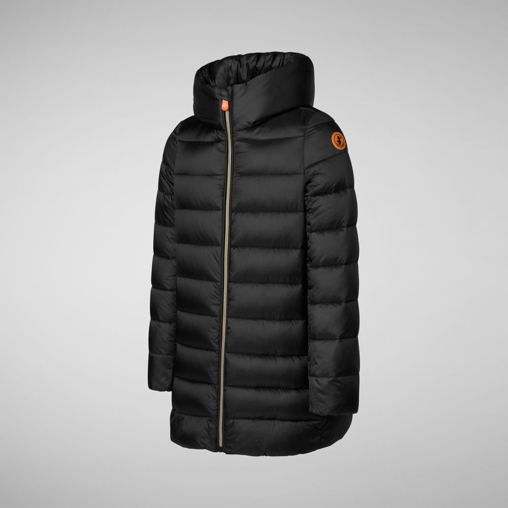 Save the duck PIUMINO ANIMAL FREE CON CAPPUCCIO BAMBINA ORIANA NERO Prezzo Ridotto