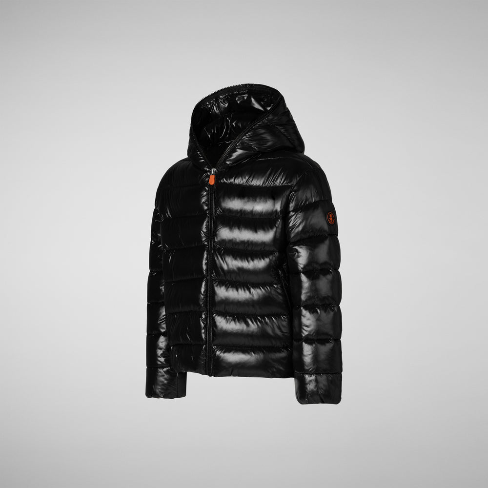 Save the duck BOMBER CON CAPPUCCIO BAMBINA IMARA NERO Sottocosto