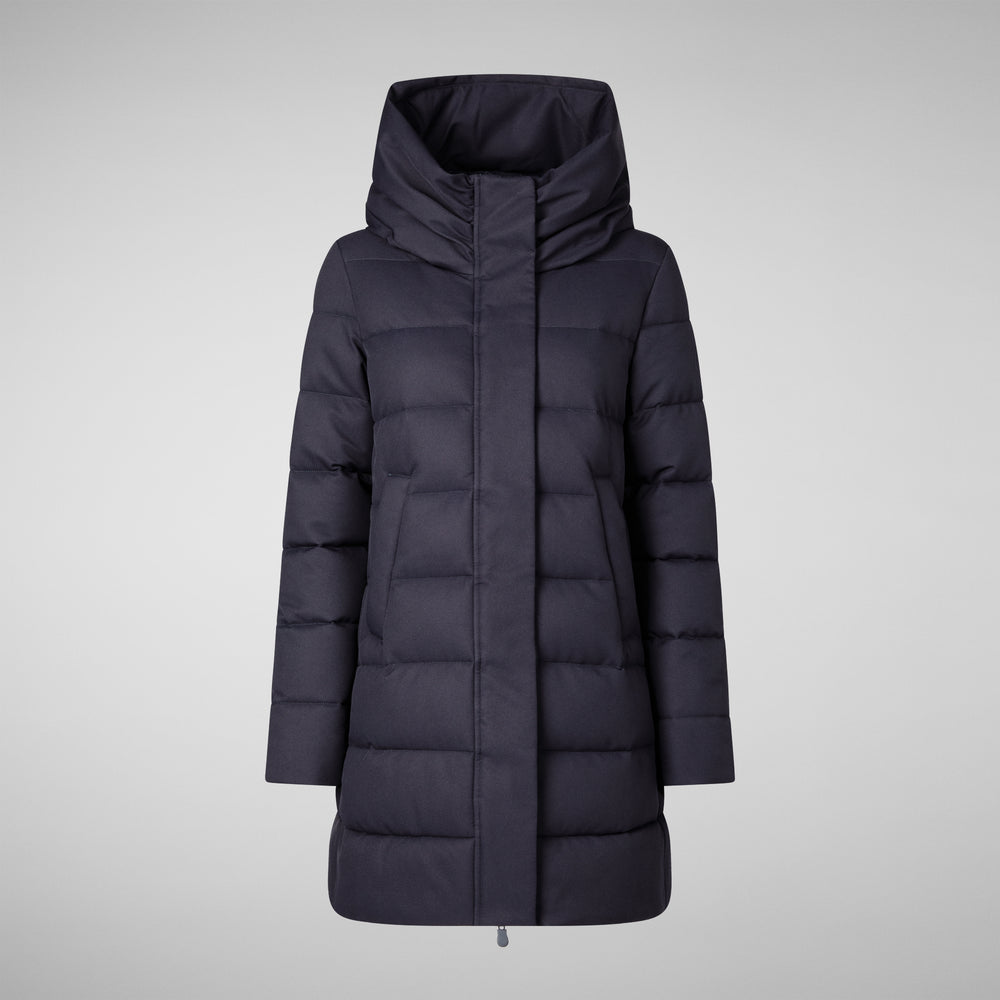 Save the duck CAPPOTTO CON CAPPUCCIO TATIANA BLU NERO Vendita Calda
