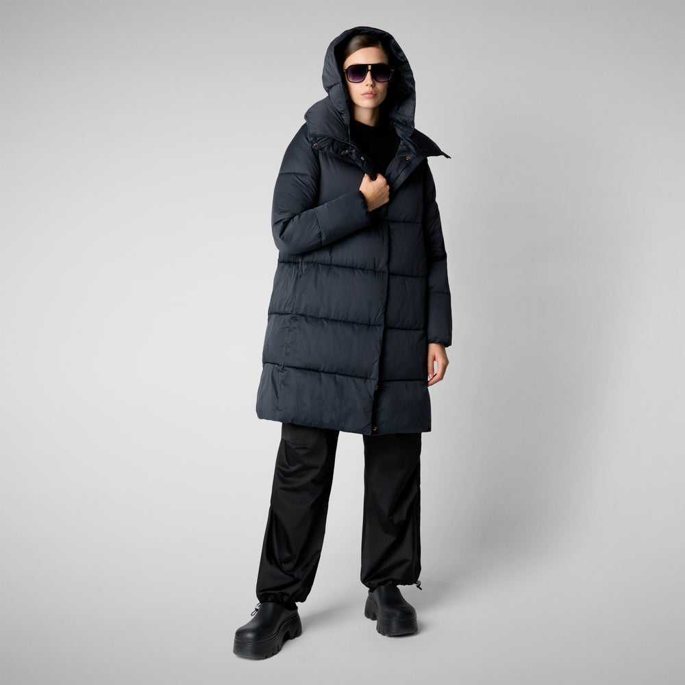 Save the duck PIUMINO ANIMAL FREE DONNA SIBYL BLU NERO Vendita Economica