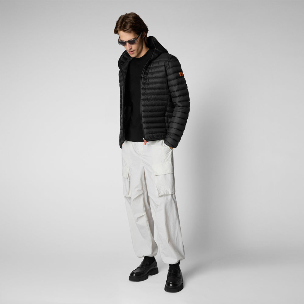 Save the duck Piumino animal free con cappuccio uomo Donald Nero 2025