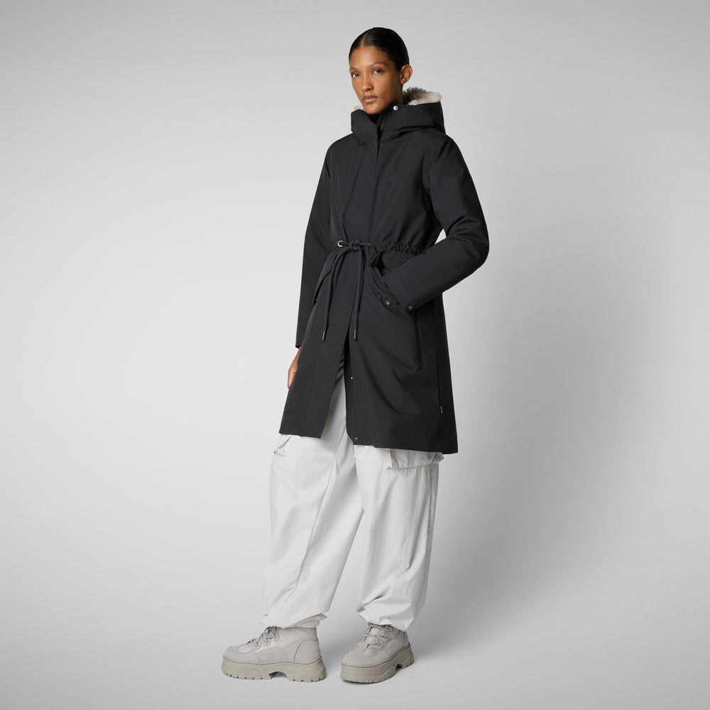 Save the duck PARKA DONNA CON CAPPUCCIO NOELLE BLU NERO Vendita