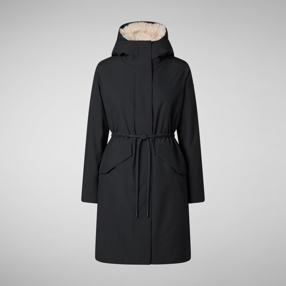 Save the duck PARKA DONNA CON CAPPUCCIO NOELLE BLU NERO Vendita