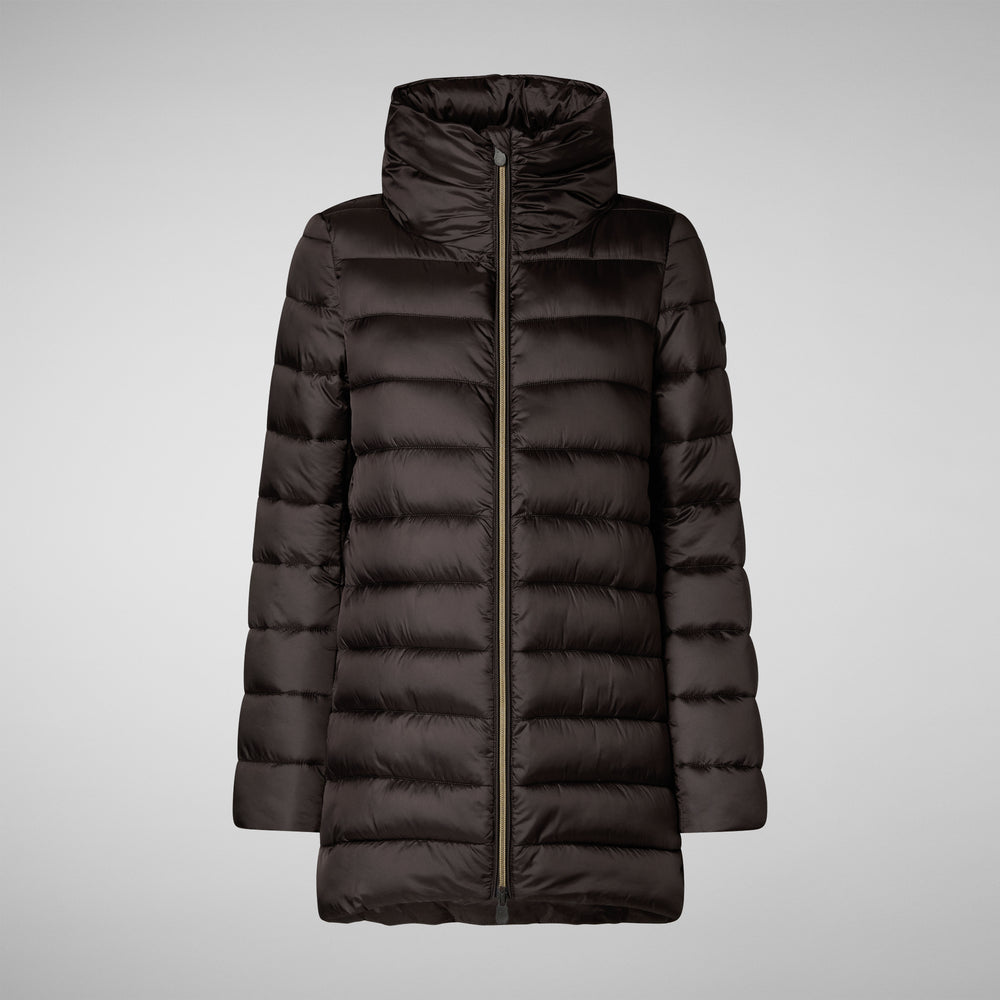 Save the duck PIUMINO ANIMAL FREE DONNA LYDIA BROWN NERO Comprare a buon mercato