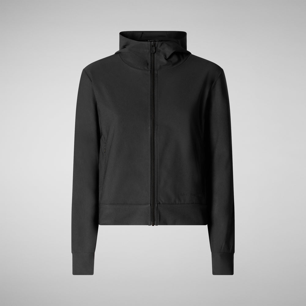 Save the duck FELPA CON CAPPUCCIO DONNA PEAR NERO Negozi Online