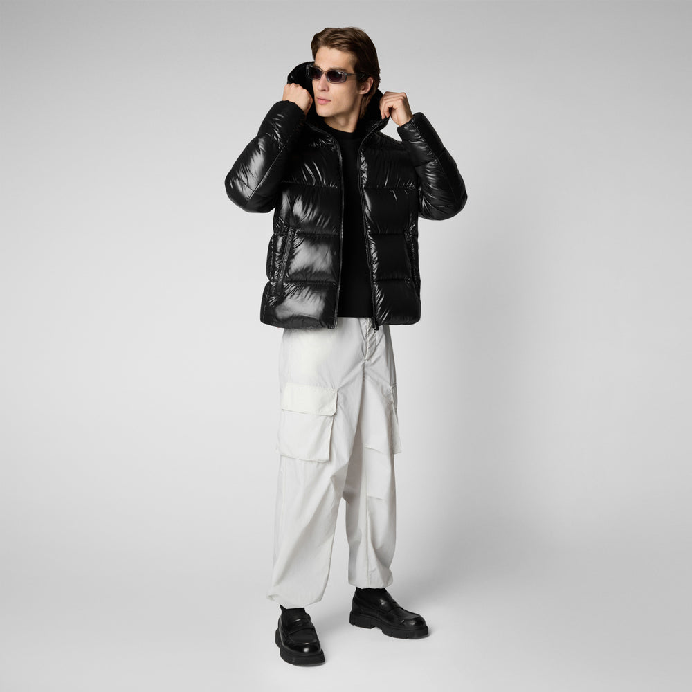Save the duck PIUMINO ANIMAL FREE CON CAPPUCCIO UOMO EDGARD NERO Fino Al -60%