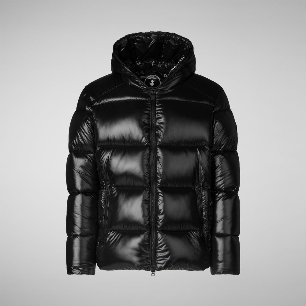 Save the duck PIUMINO ANIMAL FREE CON CAPPUCCIO UOMO EDGARD NERO Fino Al -60%