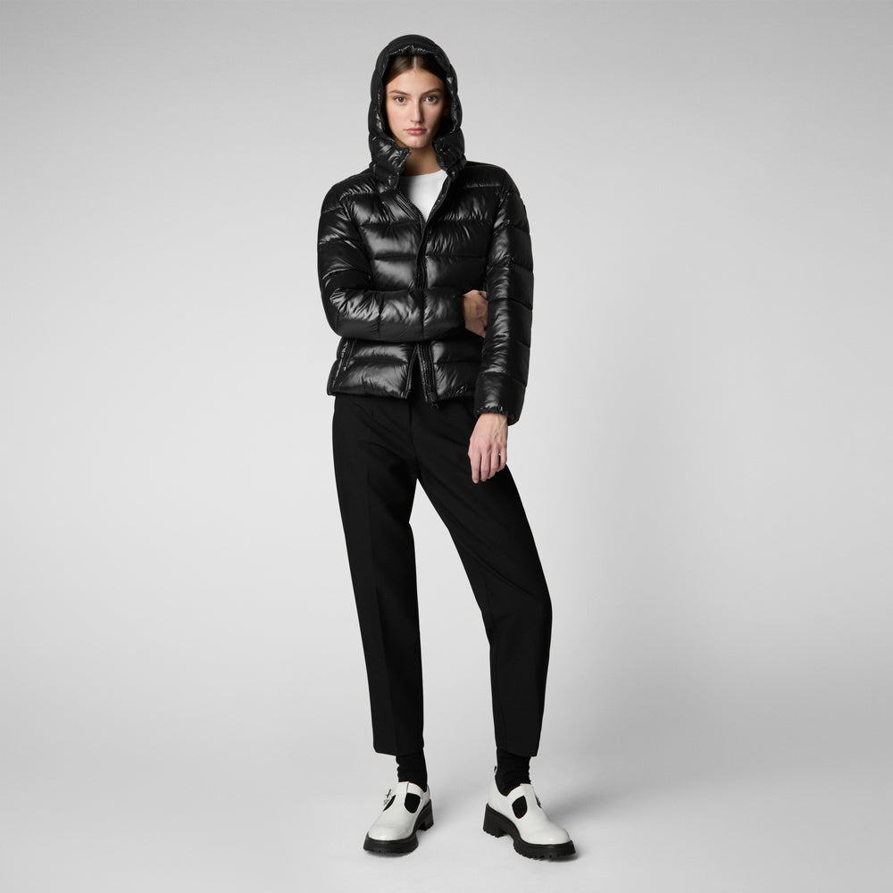 Save the duck PIUMINO ANIMAL FREE CON CAPPUCCIO DONNA COSMARY NERO Offerte giornaliere
