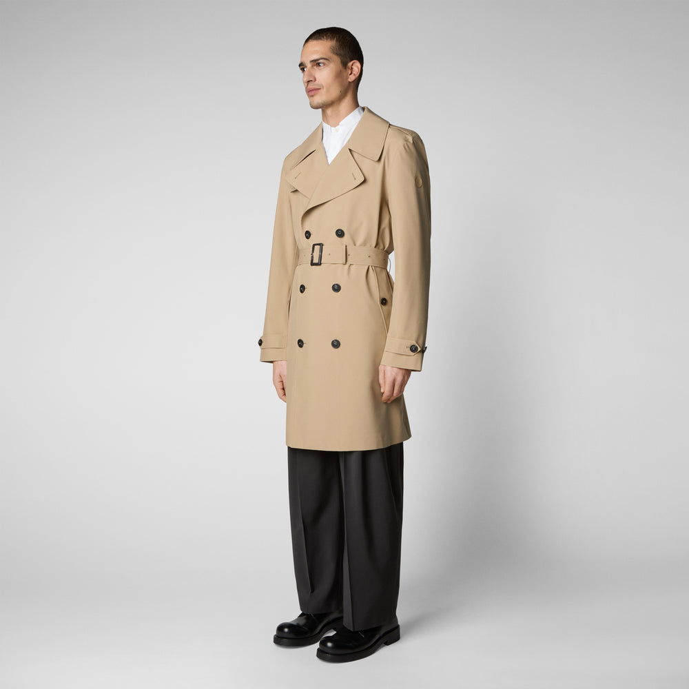 Save the duck Impermeabile uomo Zarek sturdust beige 2025