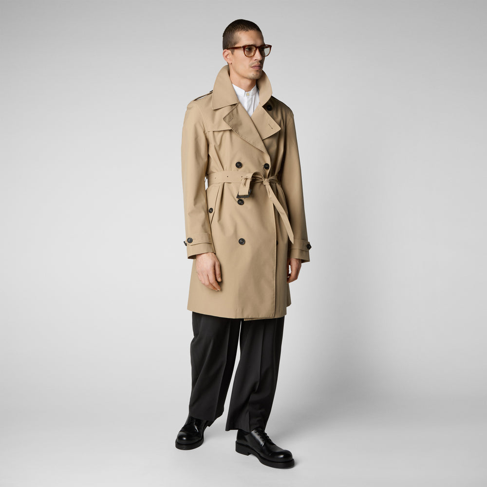 Save the duck Impermeabile uomo Zarek sturdust beige 2025