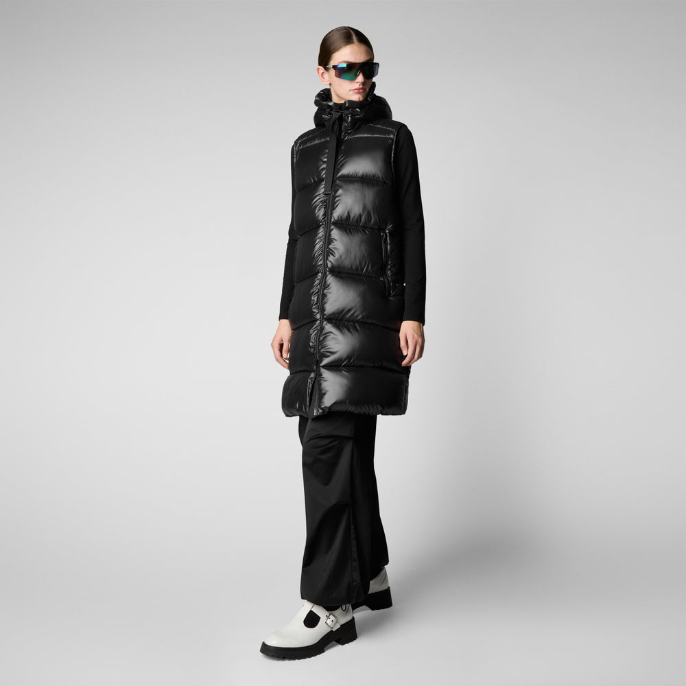 Save the duck GILET CON CAPPUCCIO DONNA IRIA NERO Pezzi Unici