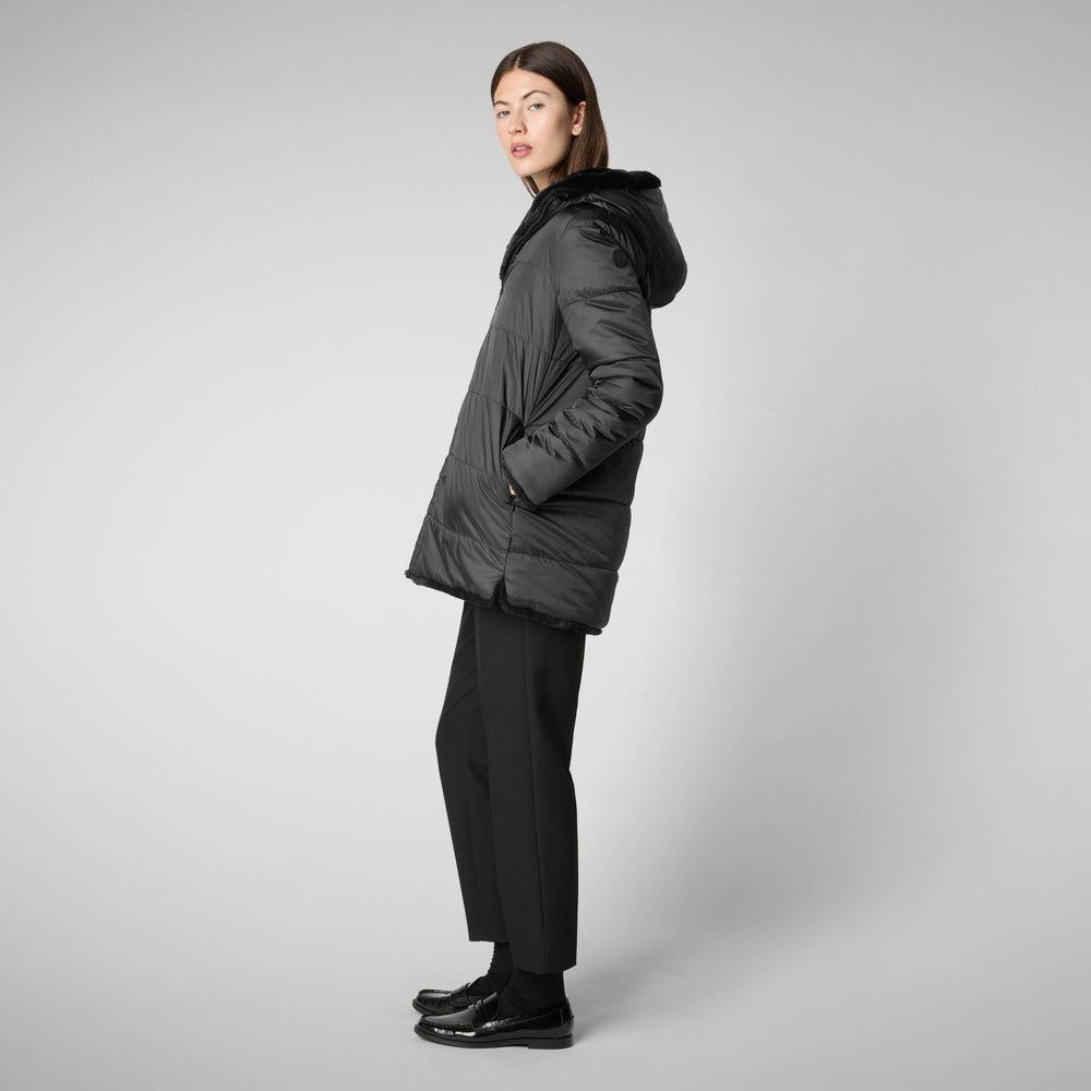 Save the duck GIACCA CON CAPPUCCIO DONNA BRIDGET NERO Negozi Online
