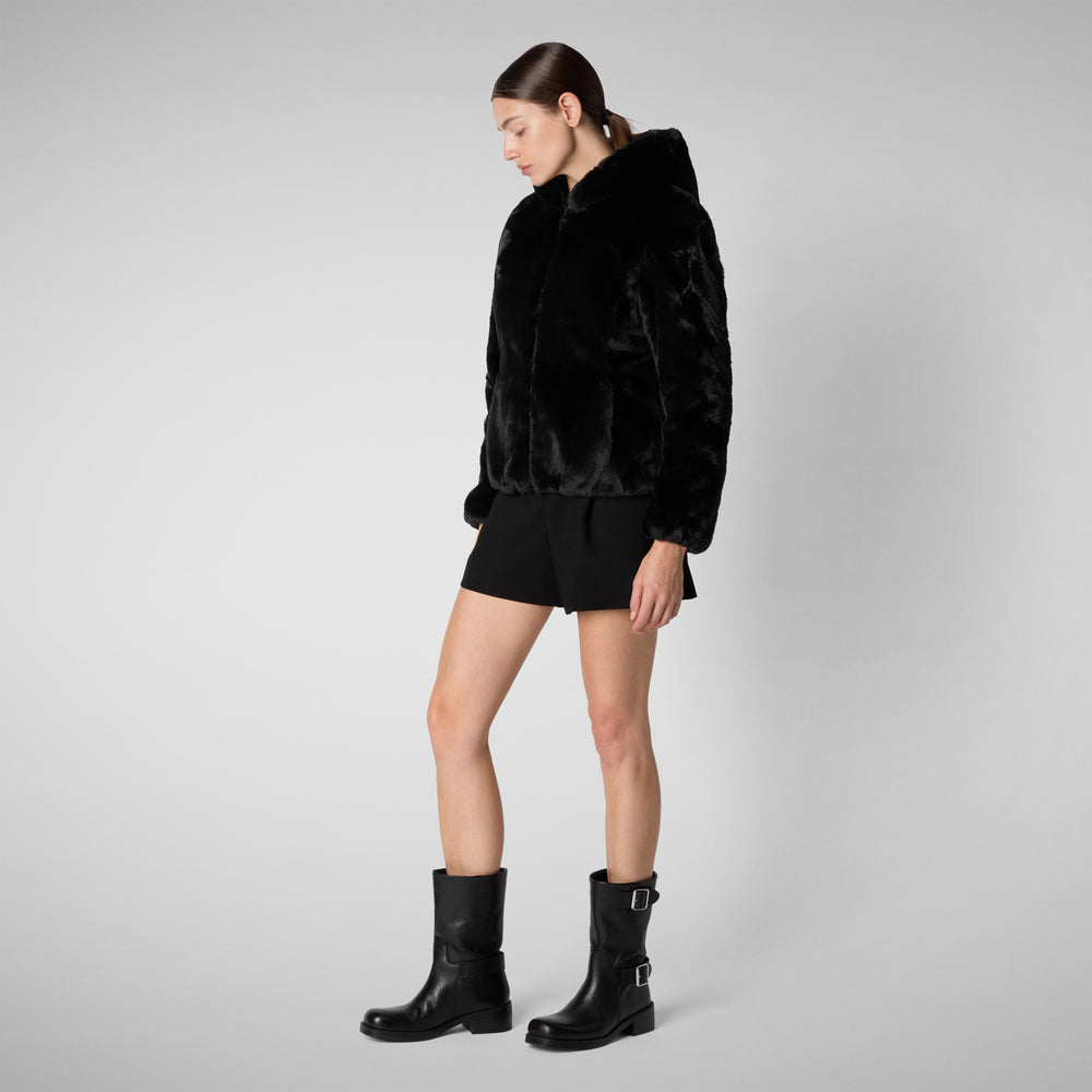 Save the duck GIACCA CON CAPPUCCIO DONNA LAILA NERO Acquista Ora