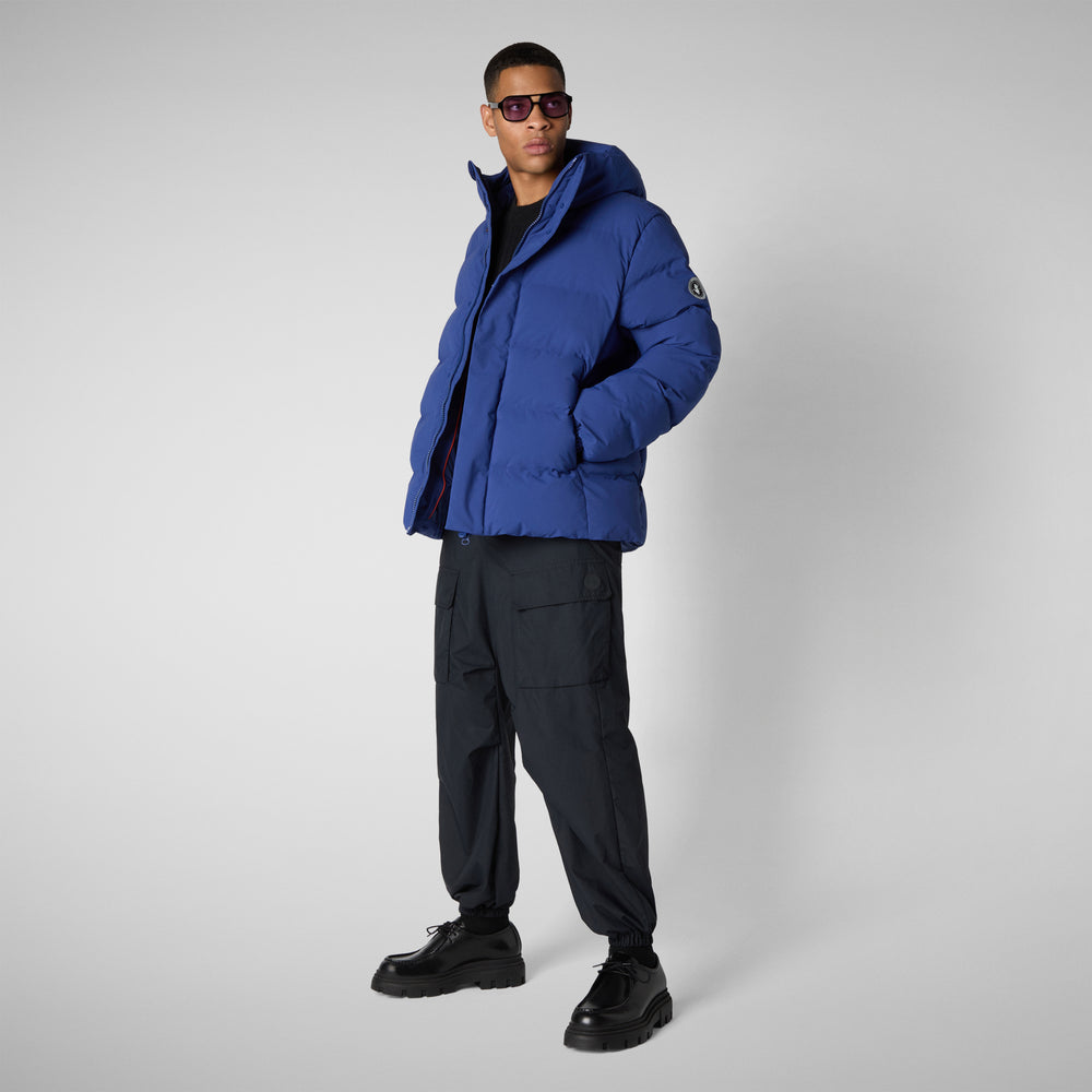 Save the duck PARKA UOMO LELAND IN ECLIPSE BLUE Spedizione Gratuita