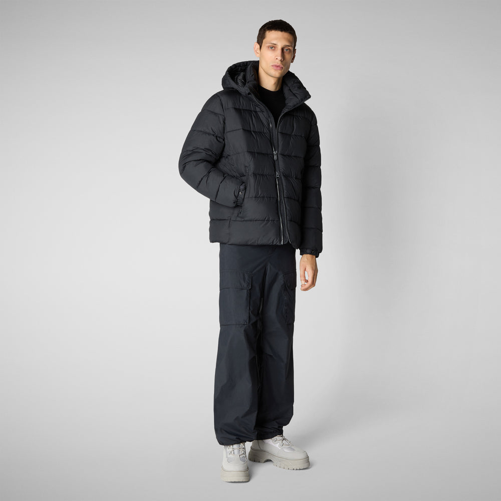 Save the duck PIUMINO ANIMAL FREE CON CAPPUCCIO UOMO LOIS NERO Online