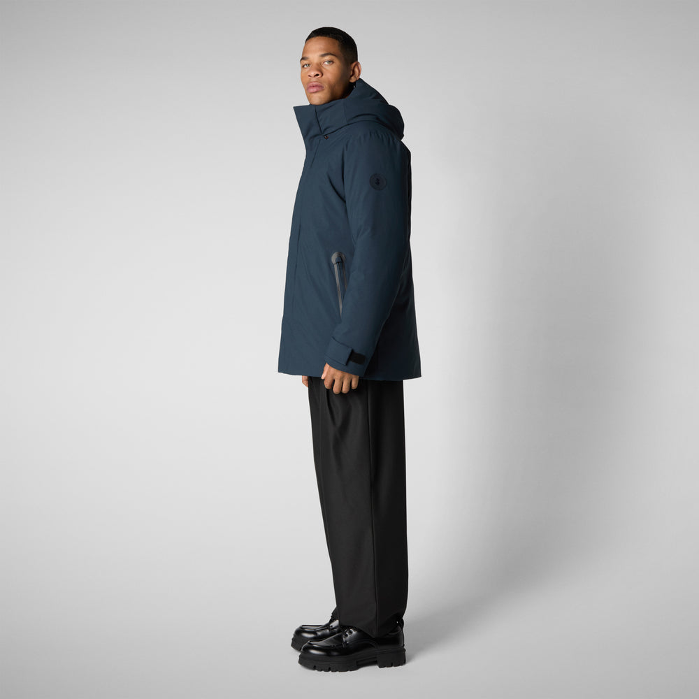 Save the duck PARKA UOMO WILDER IN BLU NERO In Vendita