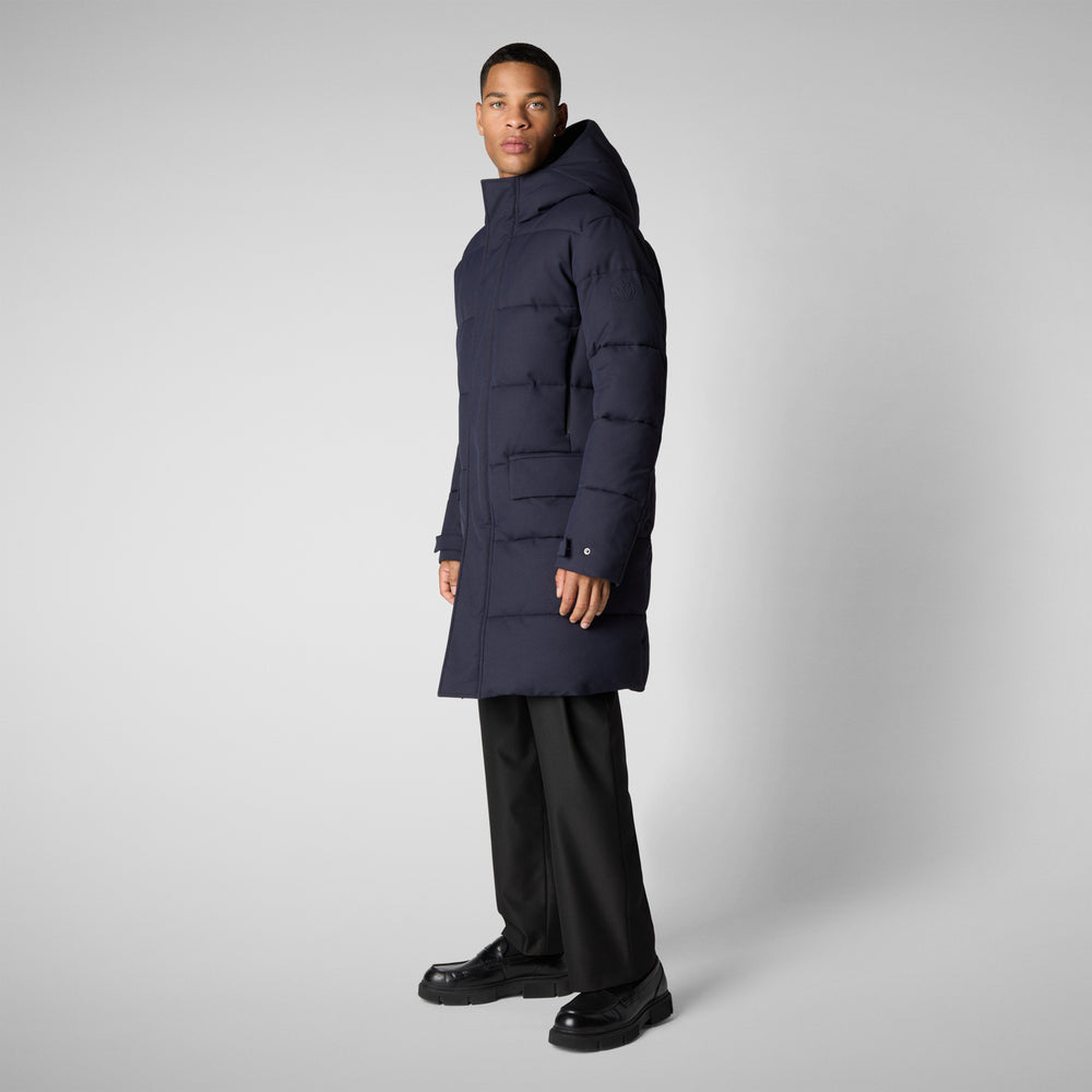 Save the duck PIUMINO ANIMAL FREE CON CAPPUCCIO COSMO BLU NERO Saldi Di Fabbrica