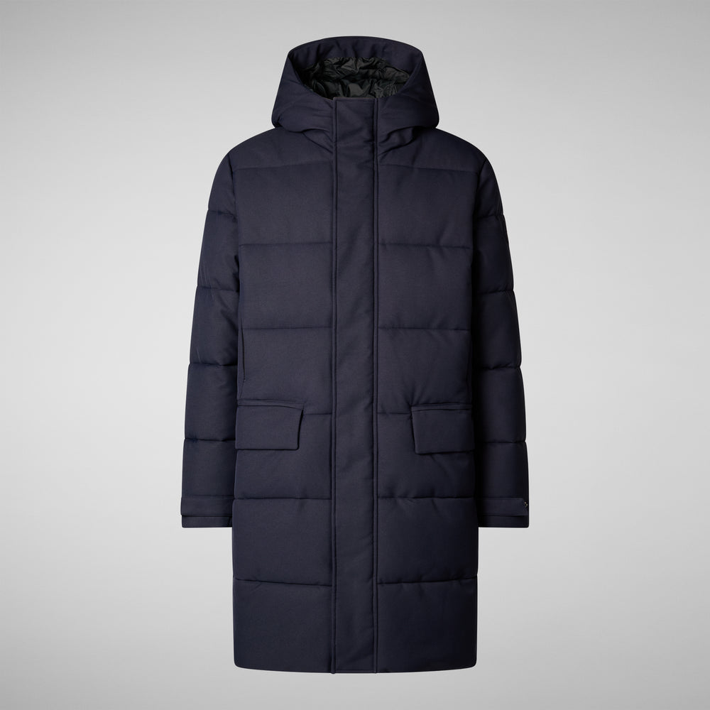 Save the duck PIUMINO ANIMAL FREE CON CAPPUCCIO COSMO BLU NERO Saldi Di Fabbrica