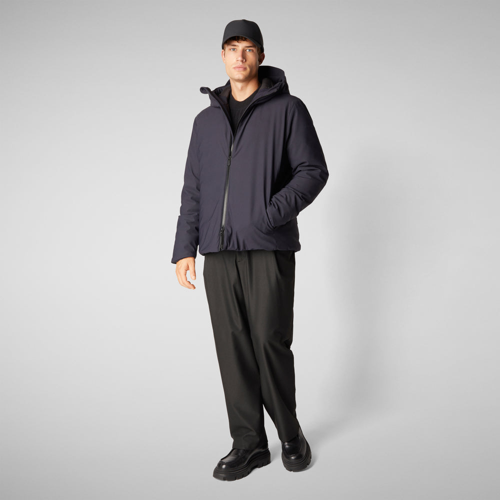 Save the duck PARKA UOMO SABAL IN BLU NERO Vendite Flash