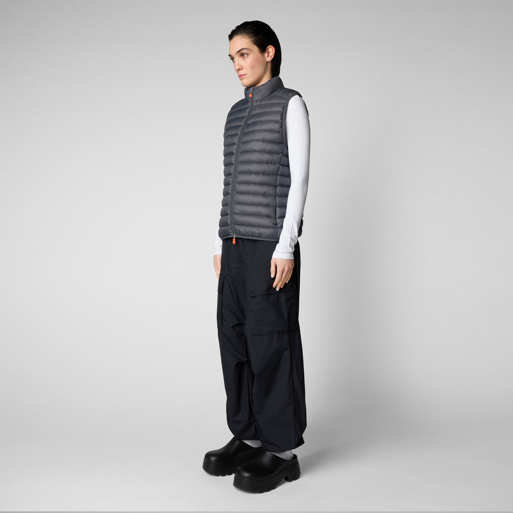 Save the duck Gilet imbottito donna Charlotte grigio tempesta Nuova
