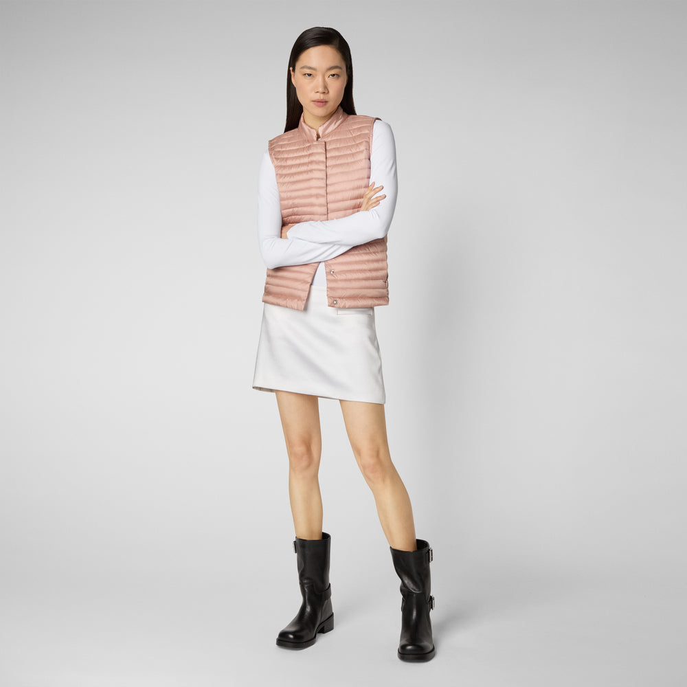 Save the duck Gilet trapuntato donna Aria rosa cipria Offerta Pasqua