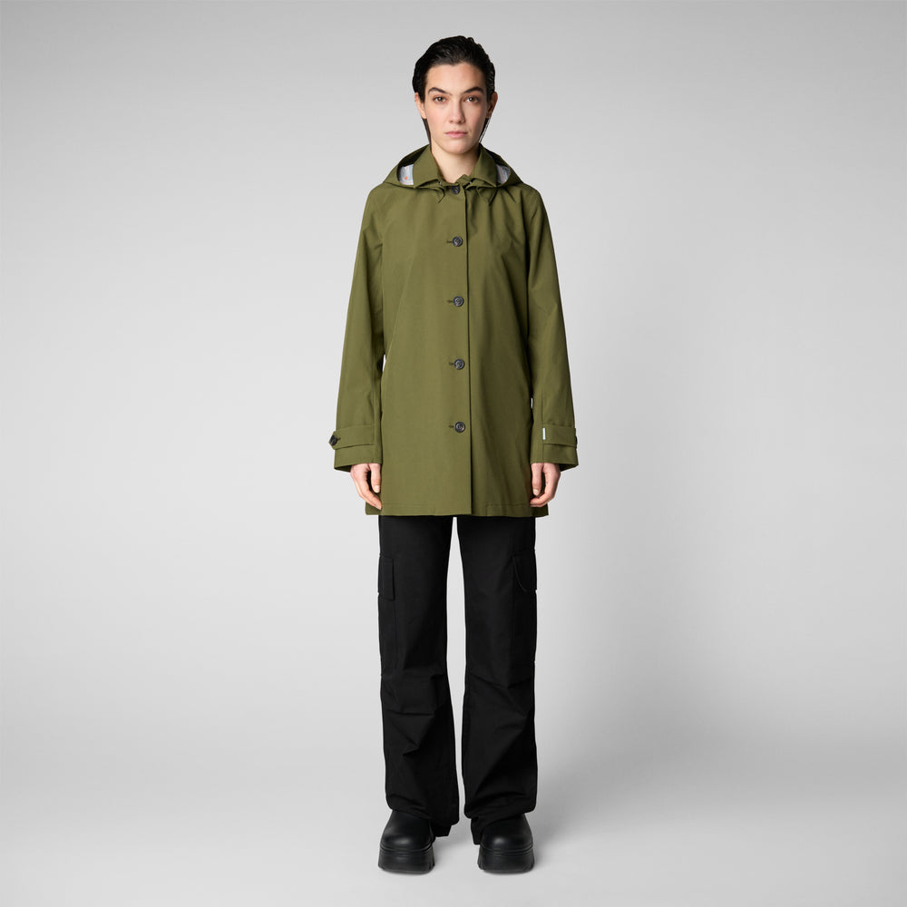 Save the duck Impermeabile donna April Verde oliva Offerta Anniversario