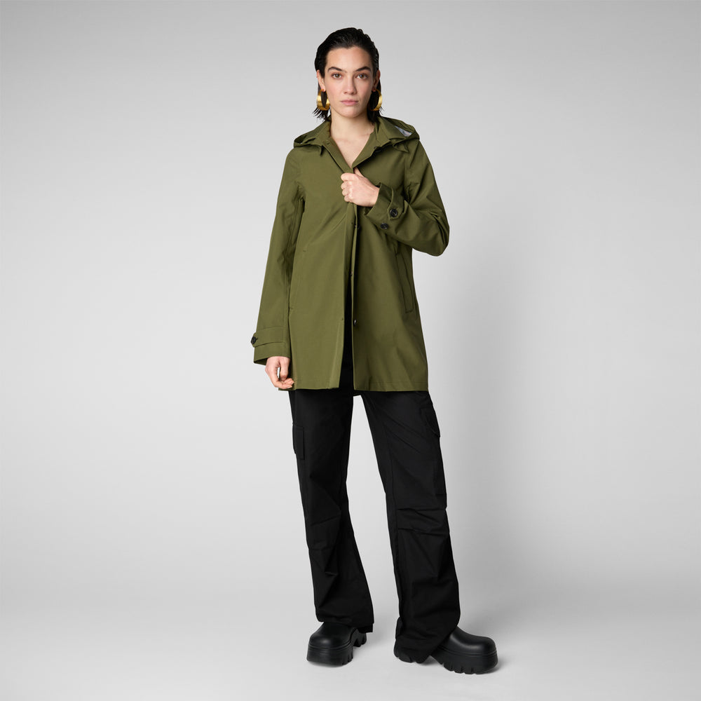 Save the duck Impermeabile donna April Verde oliva Offerta Anniversario