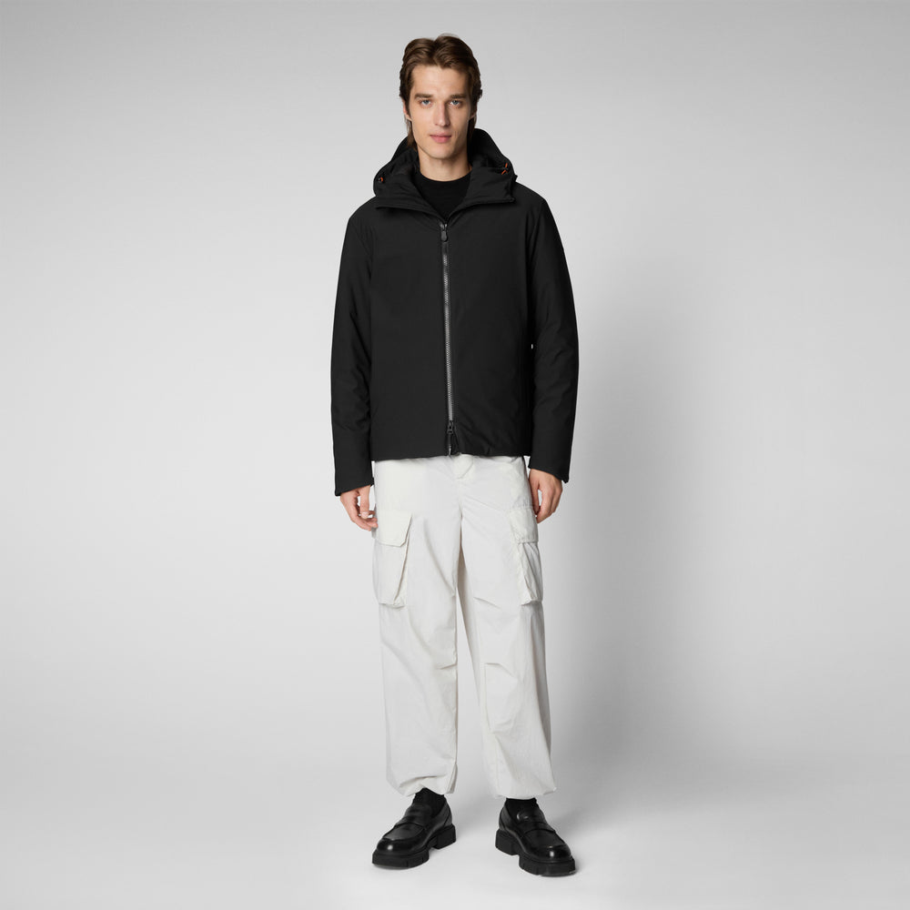 Save the duck PARKA UOMO SABAL IN NERO Vendita calda